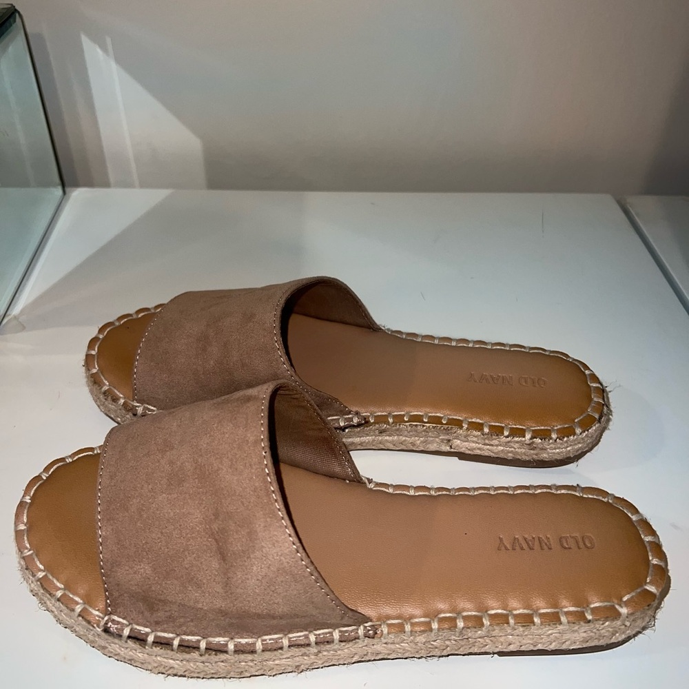 Faux-Suede Slide Espadrille Sandals For Women